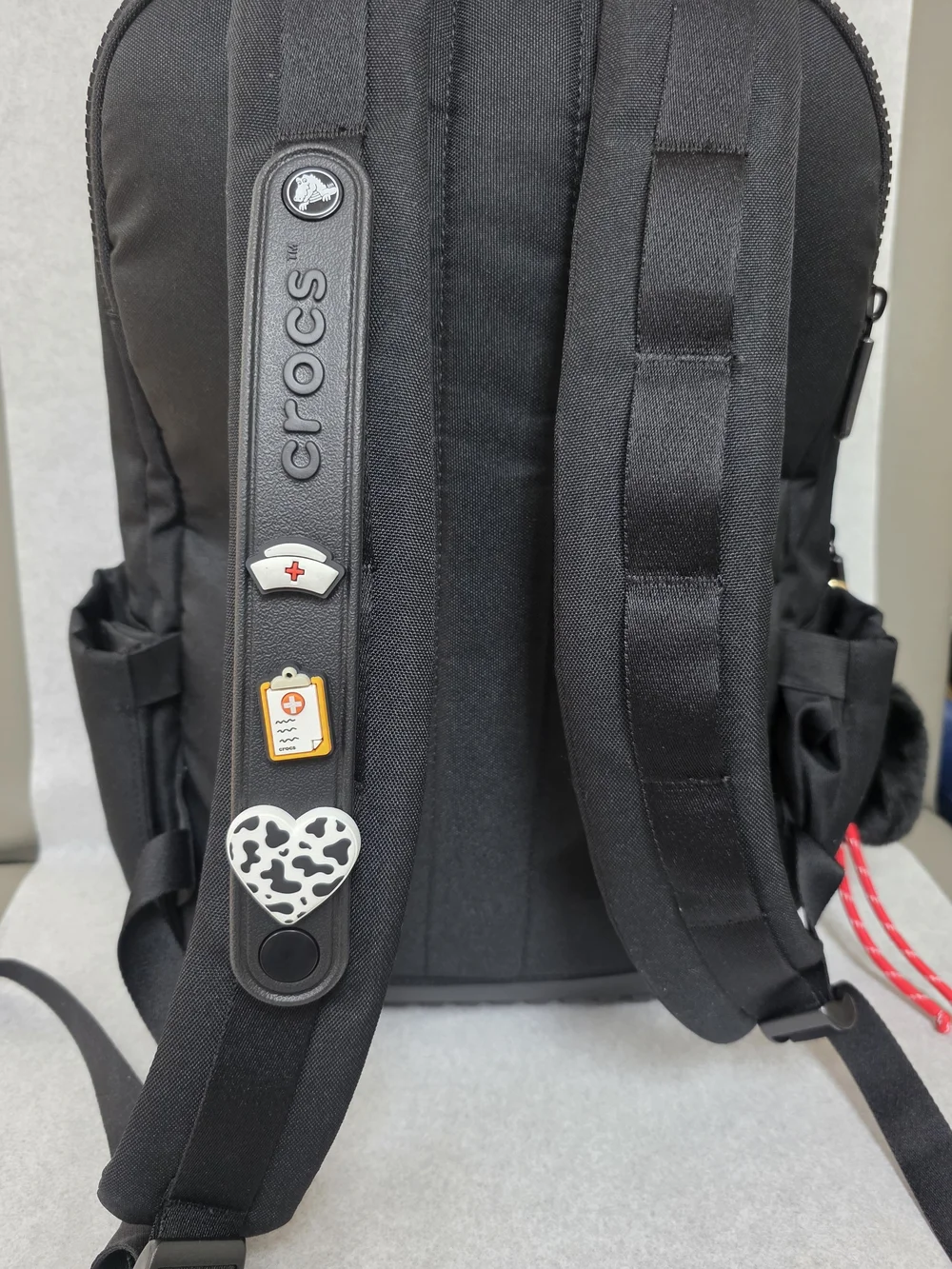 Crocs Black Large Backpack with Jibbitz Charms